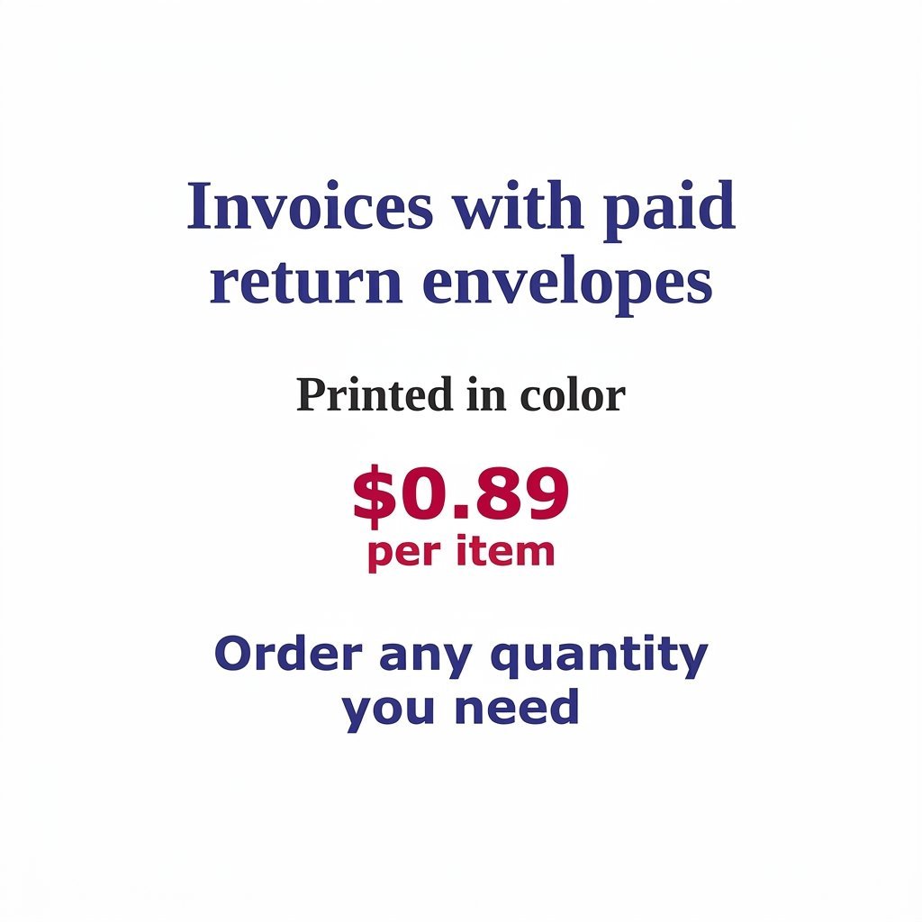 Invoices with Paid Return Envelopes ($0.89) | Deluxe Mailing Services